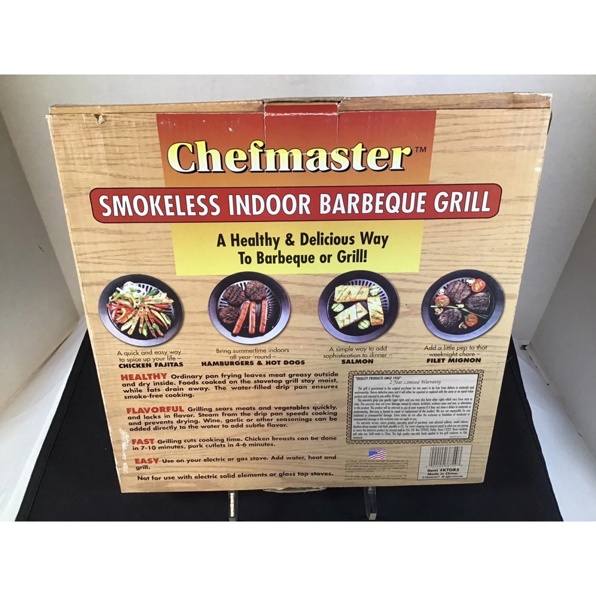Chefmaster Smokeless Indoor Barbeque Grill for electric and gas stoves